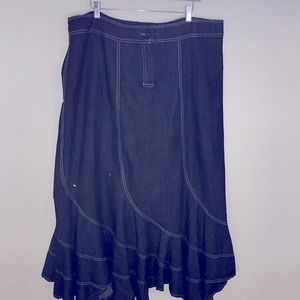 Diva Denim Black Long Modest Mermaid Skirt size 10